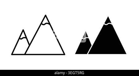 Mountain icon vector, symbol, logo illustrations Stock Vector