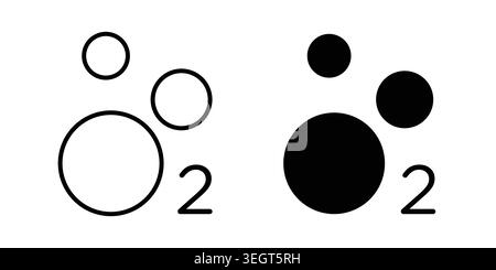 Oxygen O2 icon vector, symbol, logo illustrations Stock Vector