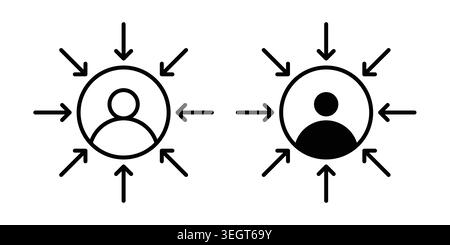 Customer centricity icon vector, symbol, logo illustrations Stock Vector