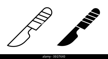 Scalpel icon vector, symbol, logo illustrations Stock Vector