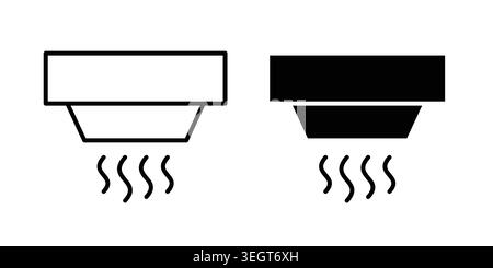 Sensor smoke icon vector, symbol, logo illustrations Stock Vector