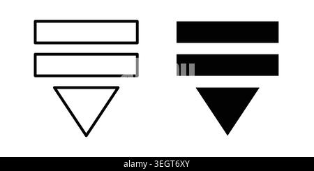 List dropdown icon vector, symbol, logo illustrations Stock Vector