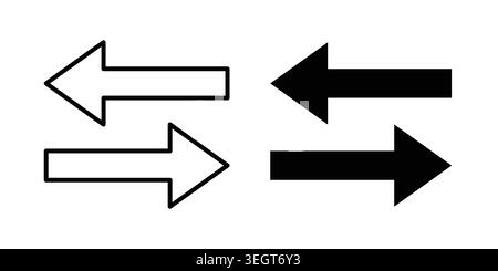 Exchange arrow icon vector, symbol, logo illustrations Stock Vector