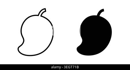 Mango icon vector, symbol, logo illustrations Stock Vector