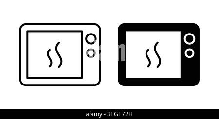 Microwave icon vector, symbol, logo illustrations Stock Vector