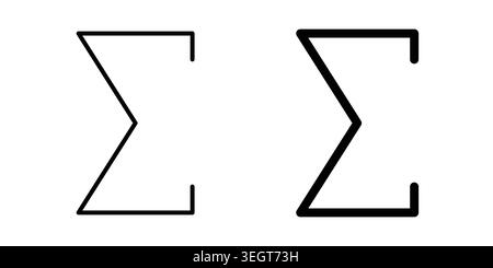 Sigma icon vector, symbol, logo illustrations Stock Vector