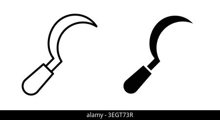 Sickle icon vector, symbol, logo illustrations Stock Vector