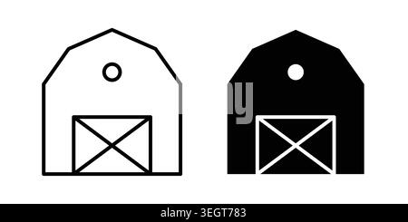 Farm icon vector, symbol, logo illustrations Stock Vector