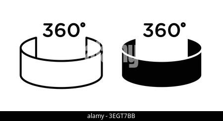 Tour virtual icon vector, symbol, logo illustrations Stock Vector