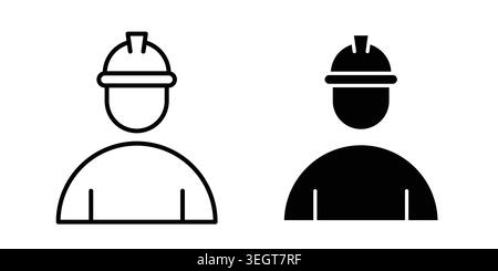 Builder icon vector, symbol, logo illustrations Stock Vector