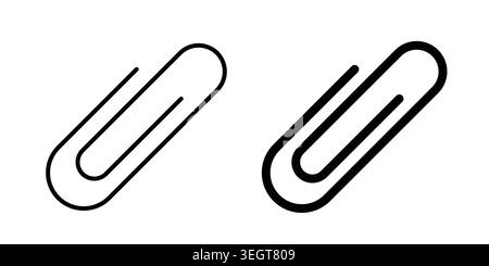 Paperclip icon vector, symbol, logo illustrations Stock Vector