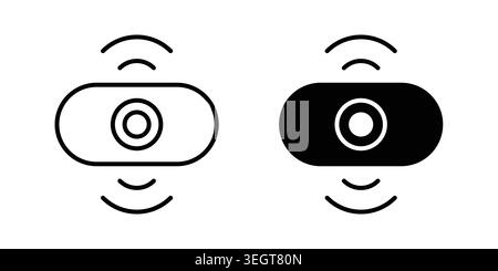 Motion detector icon vector, symbol, logo illustrations Stock Vector