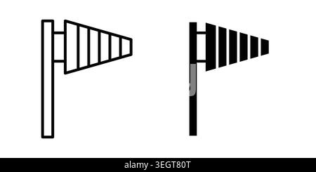 Windsock icon vector, symbol, logo illustrations Stock Vector