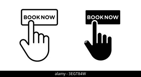 online booking icon vector, symbol, logo illustrations Stock Vector