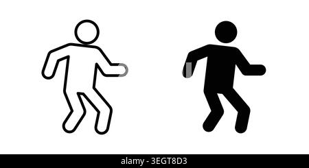 Person walking icon vector, symbol, logo illustrations Stock Vector