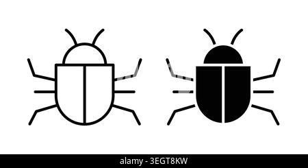 Bugs icon vector, symbol, logo illustrations Stock Vector