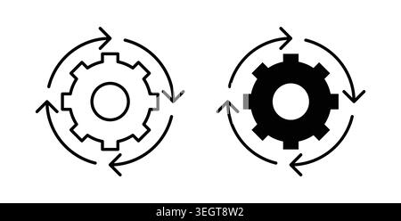 Continuous changes icon vector art Illustrations Stock Vector