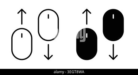 Scroll down up icon vector, symbol, logo illustrations Stock Vector