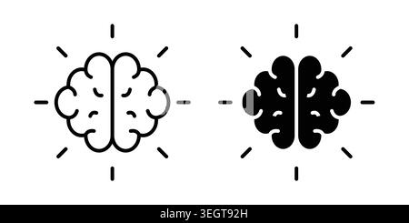 Smart mind icon vector, symbol, logo illustrations Stock Vector