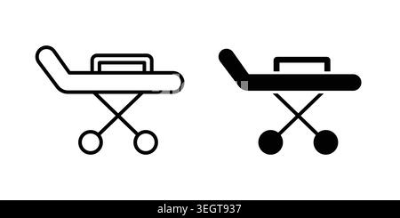 Stretcher icon vector, symbol, logo illustrations Stock Vector