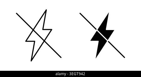 Flash off icon vector art Illustrations Stock Vector