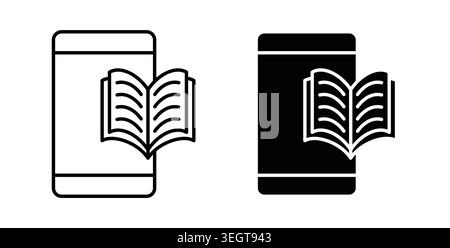 Ebook icon vector art Illustrations Stock Vector