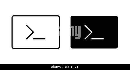 Terminal icon vector, symbol, logo illustrations Stock Vector