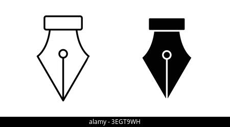 Fountain pen icon vector art Illustrations Stock Vector