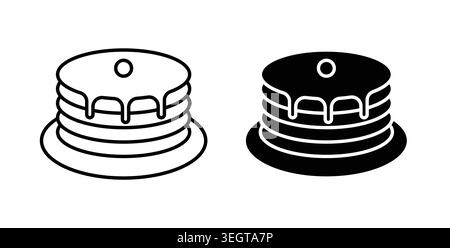 pancakes icon vector art Illustrations Stock Vector