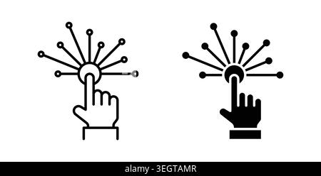 Interaction icon vector art Illustrations Stock Vector