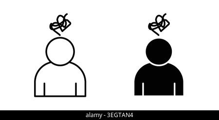 Mental disorder icon vector art Illustrations Stock Vector