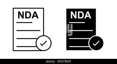 NDA icon vector art Illustrations Stock Vector