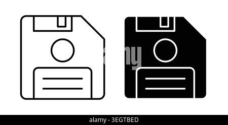 Floppy disk icon vector art Illustrations Stock Vector