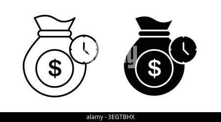 Fixed deposit icon vector art Illustrations Stock Vector