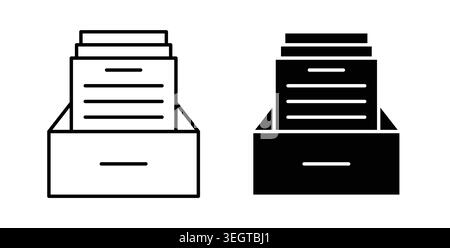 Folder box icon vector art Illustrations Stock Vector