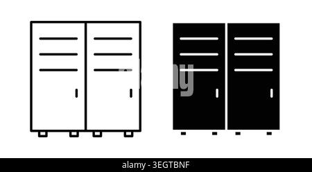 Locker icon vector art Illustrations Stock Vector
