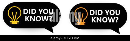 Did You Know Badge Collection for Social Media Marketing Design Stock Vector