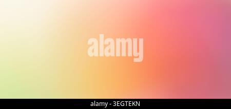Soft pastel gradient background blending green white orange and coral pink Stock Photo