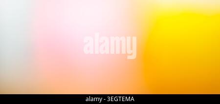 Soft abstract gradient background blending white pink and yellow tones for minimal design use Stock Photo