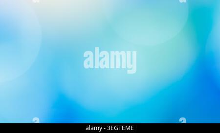 Soft blurred blue turquoise abstract gradient background with smooth bokeh for creative design use Stock Photo