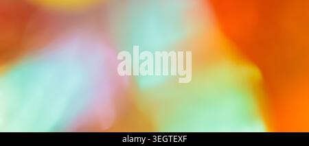 Abstract multicolor gradient background with teal mint orange and pink blurred light tones Stock Photo