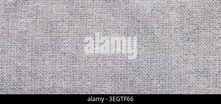 Gray woven fabric texture with detailed weave pattern for neutral background Stock Photo