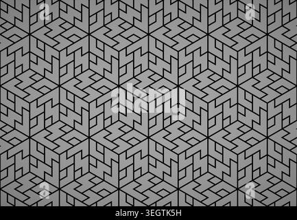 The geometric pattern with lines. Seamless vector background. Black texture. Graphic modern pattern. Simple lattice graphic design Stock Vector