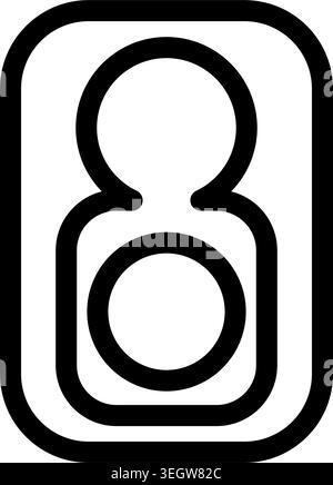 This bold icon depicts a military target- perfect for representing aiming- shooting- or weapon accuracy in military-related designs. It's a strong vis Stock Vector