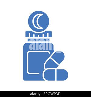 Melatonin optimization color flat icon for digital and print projects.  Minimal clean icons for apps and websites. Modern simple icons for UI UX and b Stock Vector