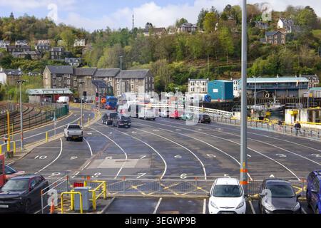 Queues building at. Oban ferry terminal, Oban, Scotland Stock Photo