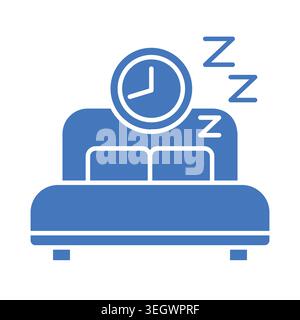Sleep optimization color flat icon for digital and print projects.  Minimal clean icons for apps and websites. Modern simple icons for UI UX and brand Stock Vector