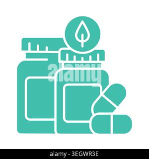 supplements stack color flat icon for digital and print projects.  Minimal clean icons for apps and websites. Modern simple icons for UI UX and brandi Stock Vector