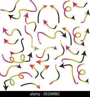 Colorful Abstract Arrow Pattern Design vector, illustration Stock Vector