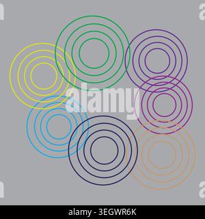 Colorful Circular Pattern Abstract Design vector, illustration Stock Vector